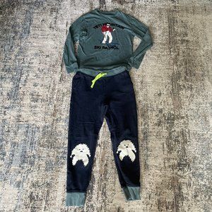 CREWCUTS BY J.CREW Kids' Yeti T-shirt In Yeti Mountain Pants bundle set 12